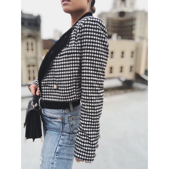 Last 1✨Dara Houndstooth Cropped Jacket - Picture 4 of 8